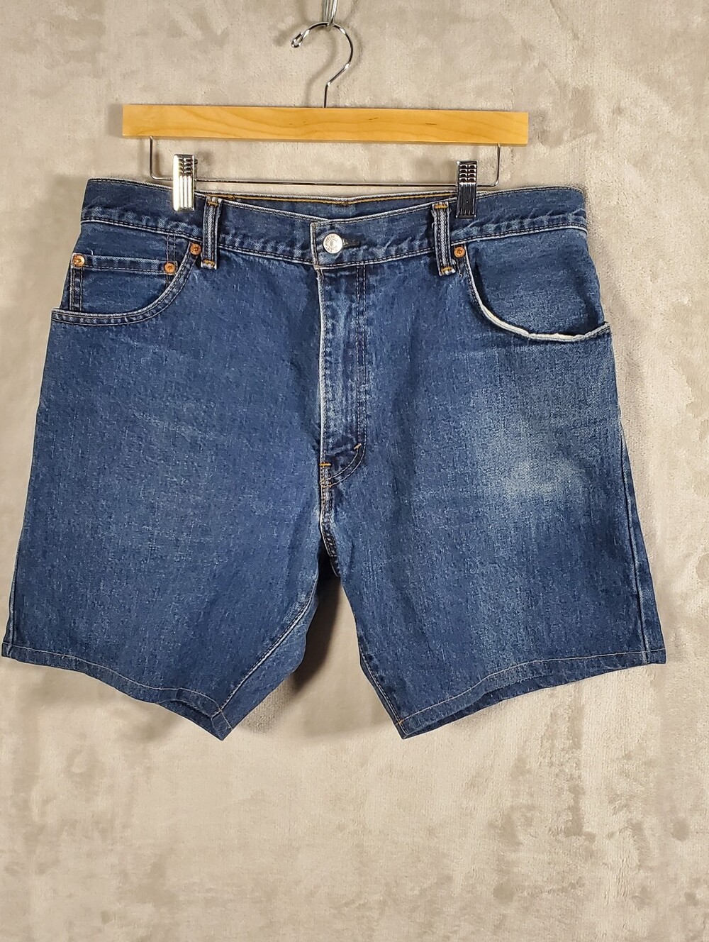 Levi's 517 Men's W36 Dark Wash Denim Jean Shorts Y2K Western Workwear Vintage